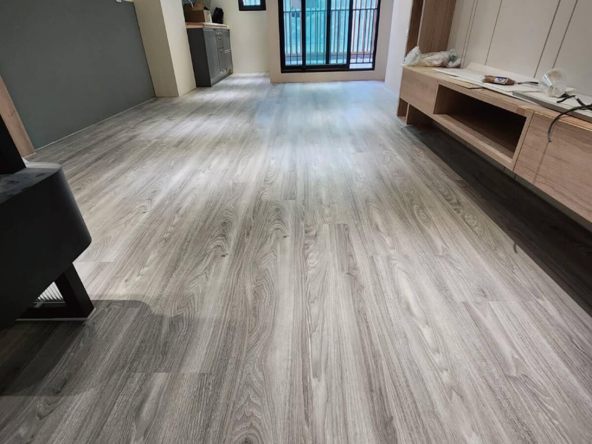 卡木斯 SPC 石塑防水地板施工完成實景